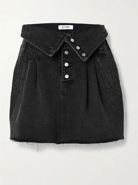 Re/Done 80’s fold over denim mini skirt